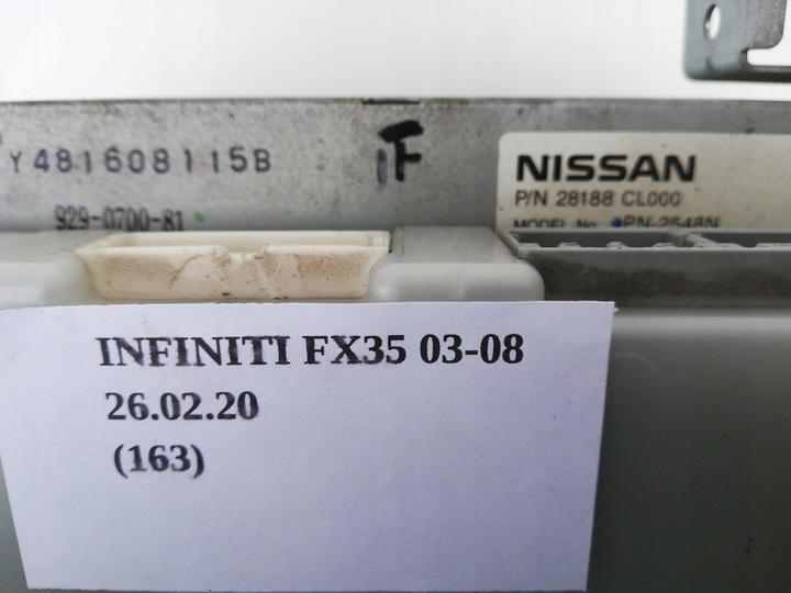 фото №5, Радіо програвач cd kaset infiniti fx35 fx45 03-06 28188cl000