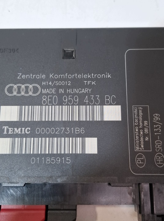 фото №10, Audi a4 b6 b7 модуль блок керування  комфорту 8e0959433bc