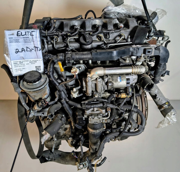 фото №11, Двигатель комплектный toyota corolla verso 2.2 d, 2ad-ftv