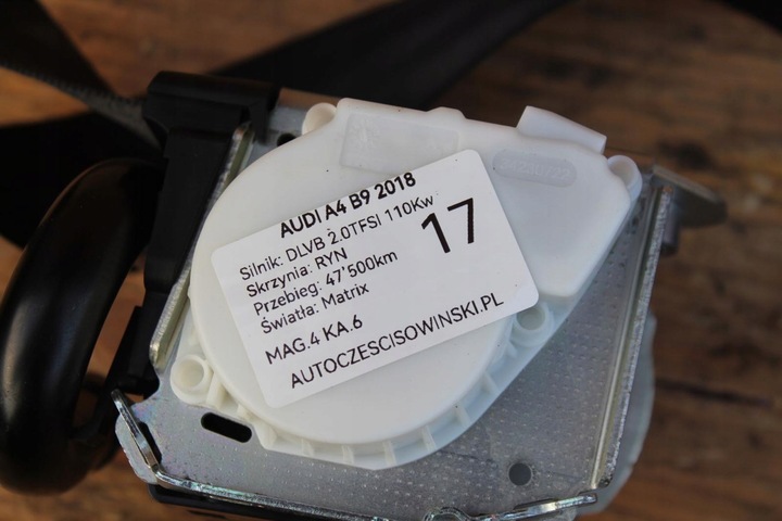 фото №8, Pas безопасности перед переднее audi a4 s4 b9 2018 повреждённый