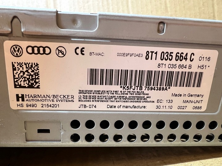 фото №9, Audi q5 8r зчитувач навігація навігація mmi мультимедіа usa 8t1035664c 8t1035664b