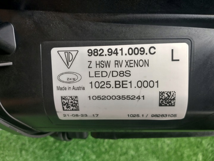 фото №11, Лампа левая правая porsche cayman boxster 982941009c 982941010c комплект новая