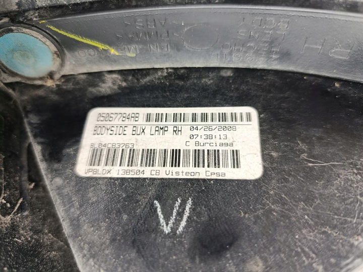 фото №8, Фара задняя правая dodge journey 05067784ab vp8ldx13b504cb visteon 2.0 crd
