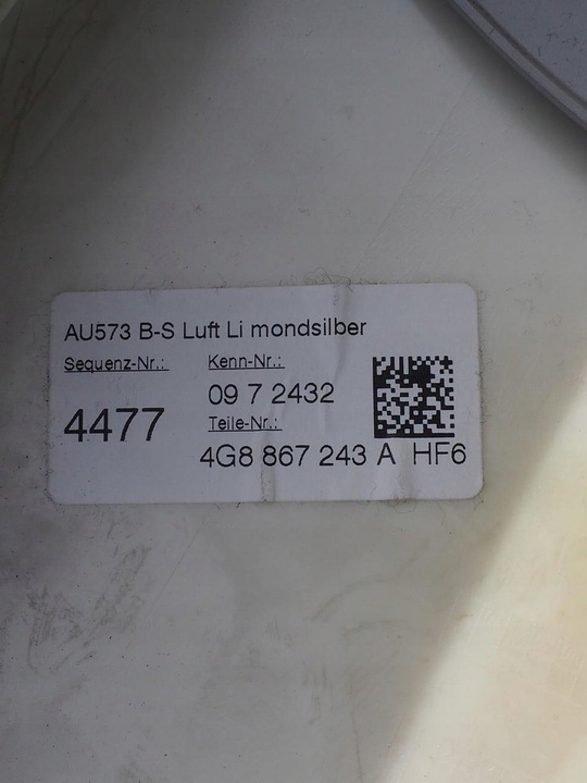 фото №5, Ap обшивка стойка левого 4g8867243a hf6 audi a7