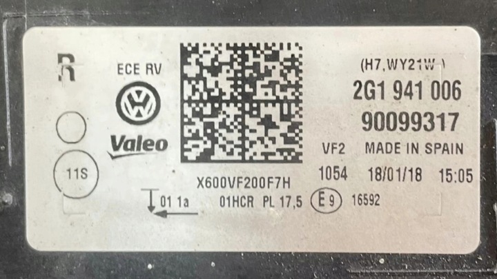 фото №8, Фара праве перед права передня vw polo vi 6 2g 2g1941006 європа