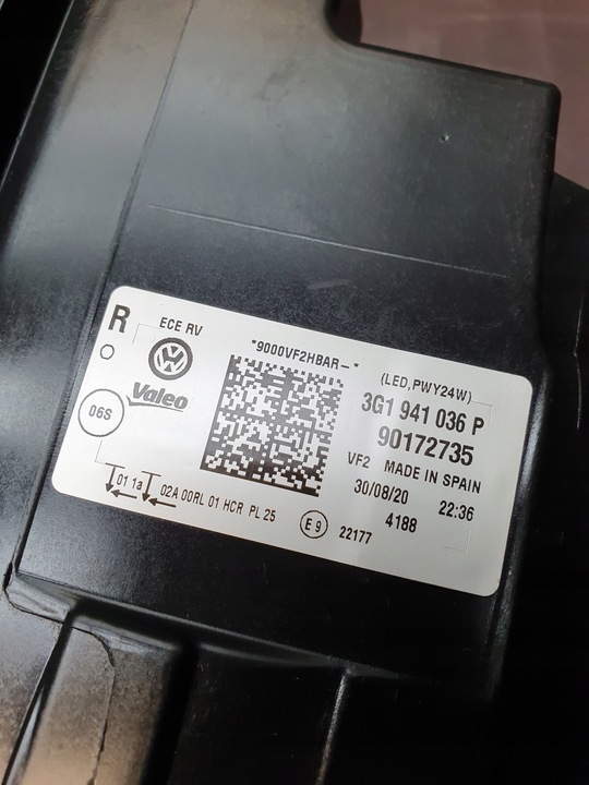 фото №11, Лампа перед права повний led vw passat b8 рестайлінг 2019-