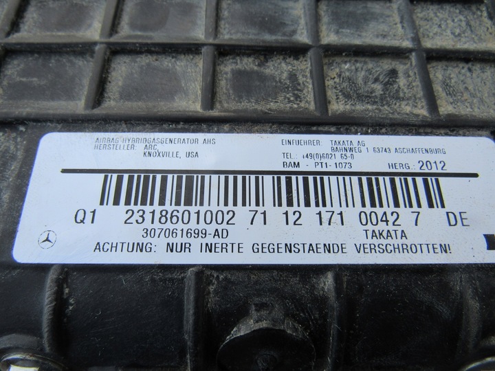 фото №12, Mercedes sl w231 r231 231 консоль панель подушка безпеки pulpit шкіра 2316800087