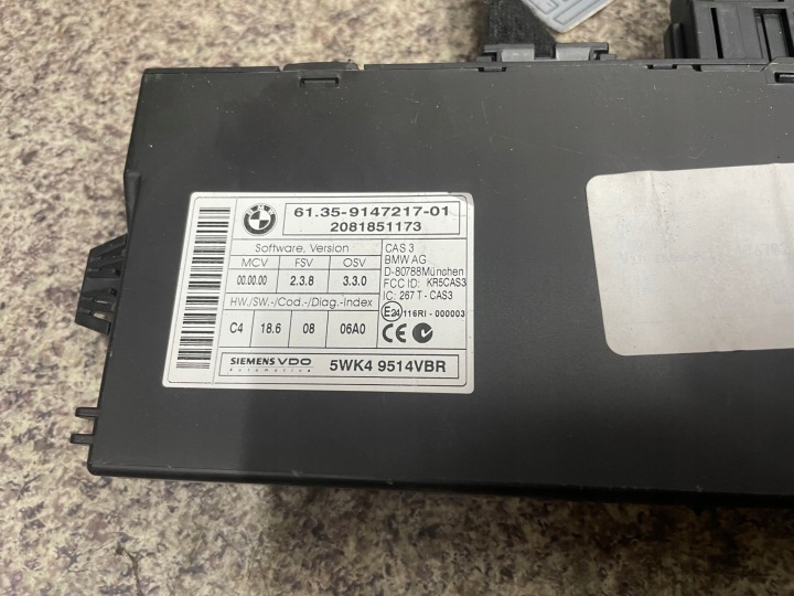 фото №6, Комплект стартовий блок керування двигуном (ecu) cas ключ bmw e70 x5 3.0d m57 235km kpl