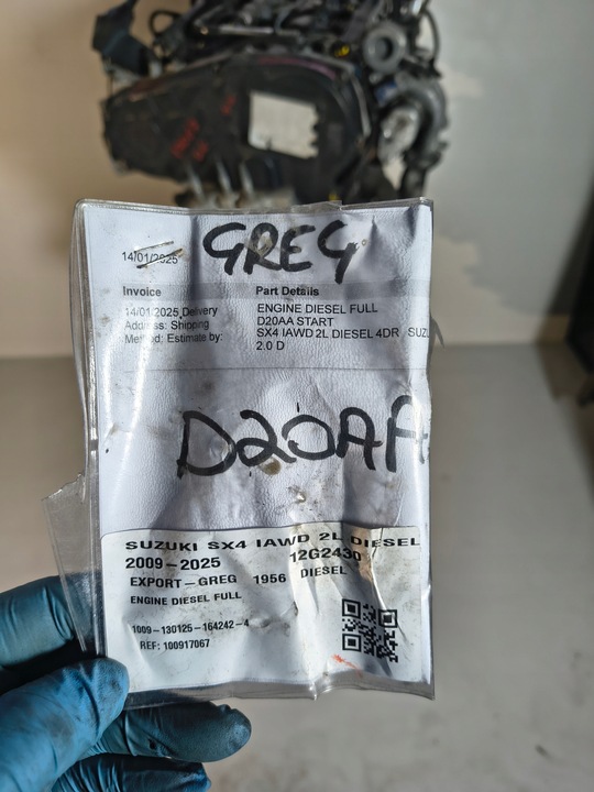 фото №11, Двигун комплектний suzuki sx4, 2l дизель, d20aa