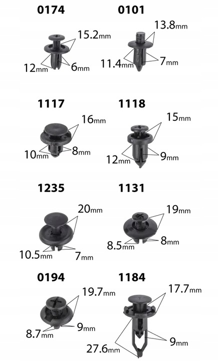 фото №10, Застібки автомобільні do оббивка кліпси кліпси набір 625 кліпси + знімач