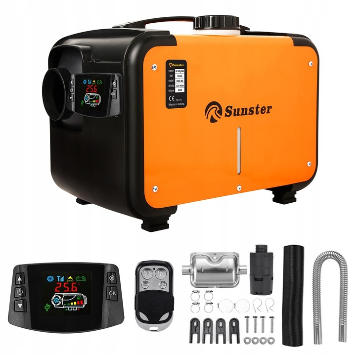 фото №1, Отопление стояночный 8kw 12v отопитель масляная вебасто прочная воздуходувка lcd