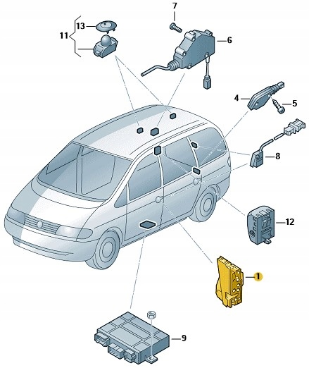 фото №12, Амортизатор замка двері vw sharan 96- 10