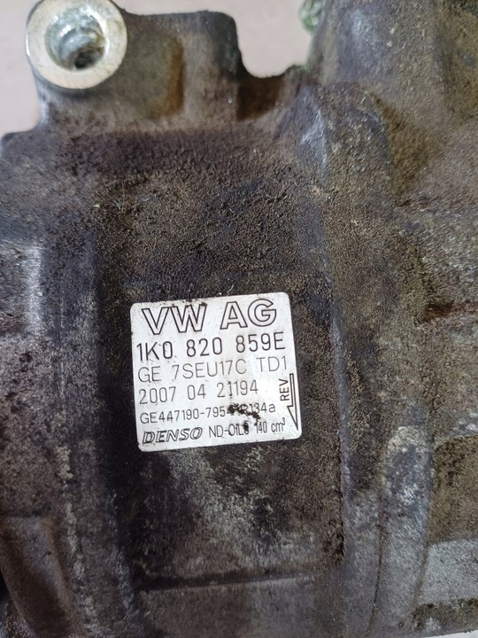 фото №7, Компресор кондиціонера 1.4 tsi vw touran nr.1k0820859e