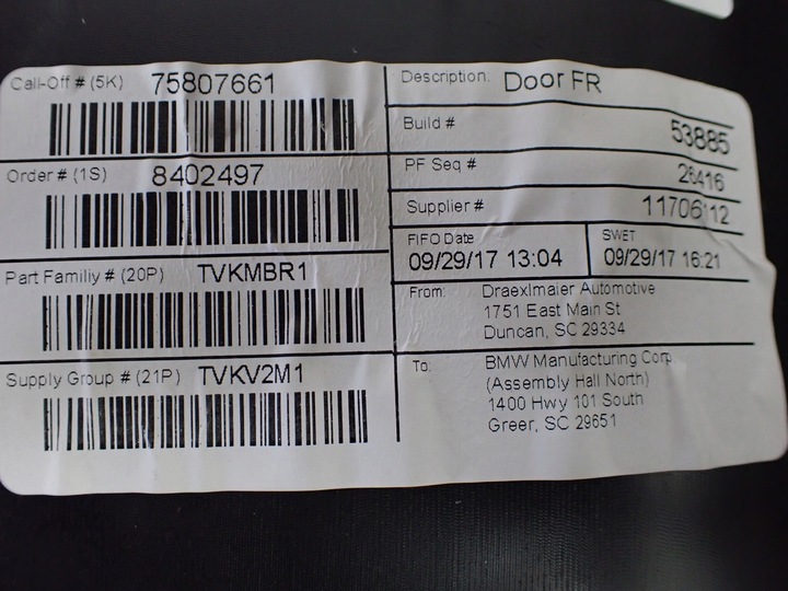 фото №14, Обивка боковина дверь правый p bmw f26 75807661