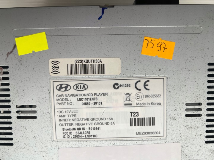 фото №7, Hyundai veloster магнитола магнитола 96560-2v101
