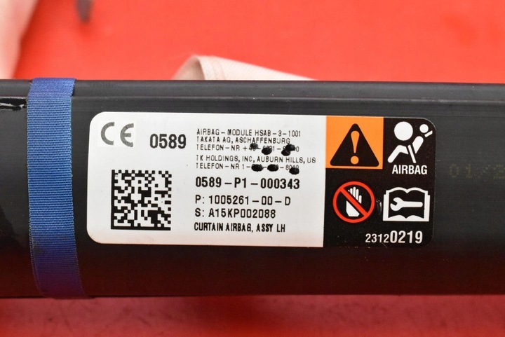 фото №5, Подушка безпеки повітряна подушка шторка ліва 1005261-00-d tesla модель s 12-20