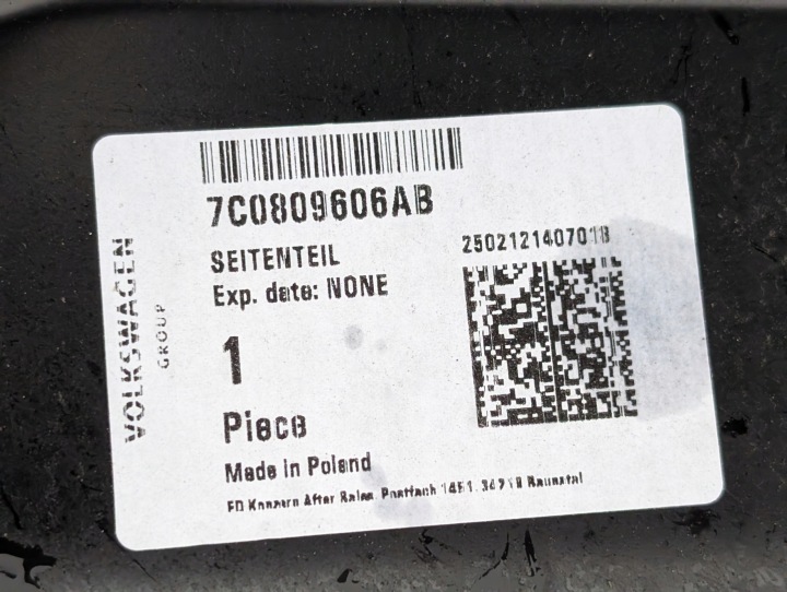 фото №11, Vw crafter ii 7c0 man tge 16-25 крыло зад правое 7c0809606ab новый оригинал
