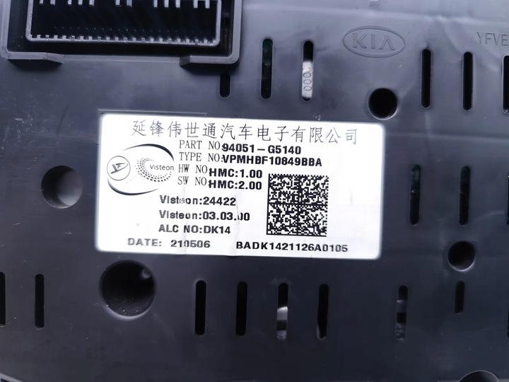фото №7, Kia niro спидометр / спидометр 1.6 gdi гибрид полный гибрид 94051-g5140