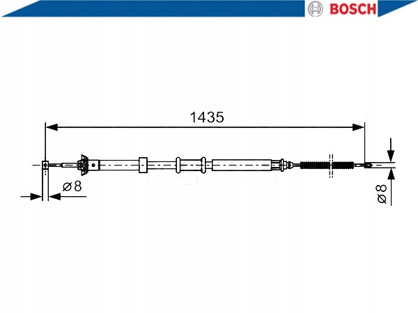 фото №13, Bosch трос гальма ручного fiat panda 03- pt