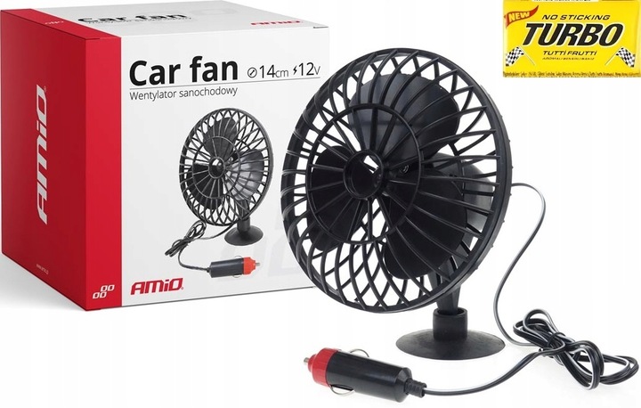 фото №1, Вентилятор 14cm do автомобіль вентилятор автомобільний do автомобіля na присоска 12v