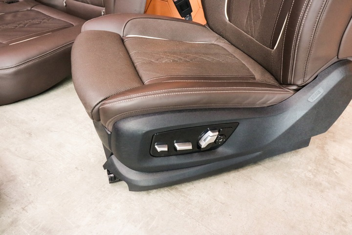 фото №11, Bmw g12 lci салон сиденья диван обшивки nappa mokka массаж вентиляция