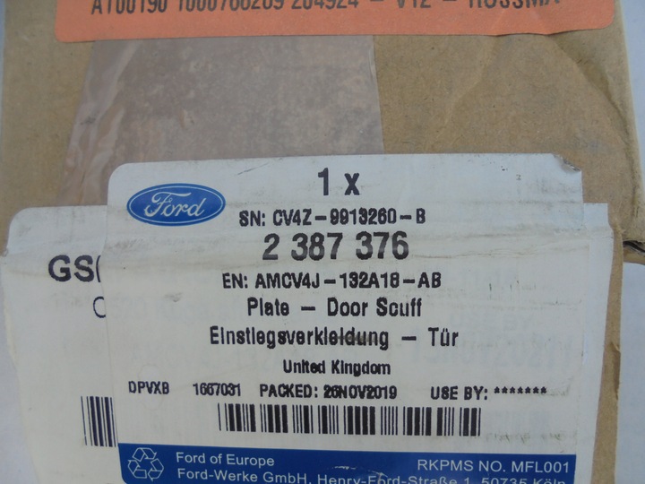 фото №5, Нова ori оригінальний номер планка накладка декоративна порога ford kuga mk2 ii amcv4j-132a18-ab