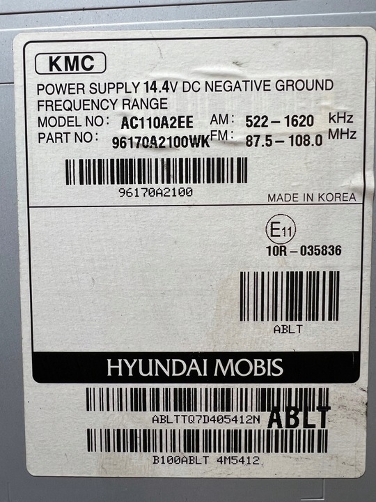 фото №10, Kia ceed ii радіо радіопрогравач cd 96170a2100wk