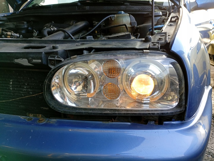 фото №6, Vw golf iii 3 97-06 фара лампа ліва передня перед лінза кільце