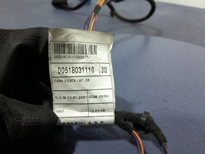 фото №5, Fiat 500 07- установка жгут дверь правых 518031110