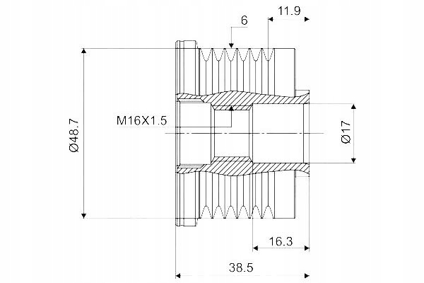 фото №2, Колесо ременное генератора renault valeo
