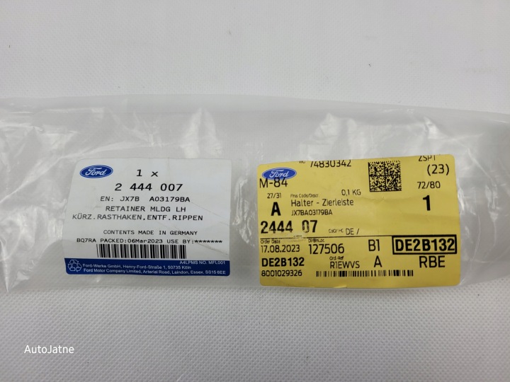 фото №6, Ford focus 18-19 ліва молдинг скла лобовий 2444007 jx7b-a03179-ba оригінал.
