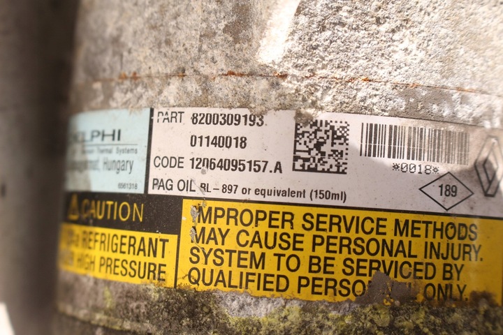 фото №10, Компрессор кондиционера 8200309193 renault scenic ii 1.9 dci