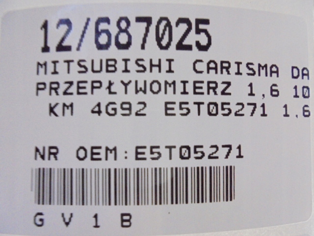 фото №9, Mitsubishi carisma расходомер воздуха e5t05271 1,6