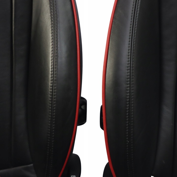 фото №9, Mini r56 jcw комплект сидений gp2 подогрев кожа чёрная championship red