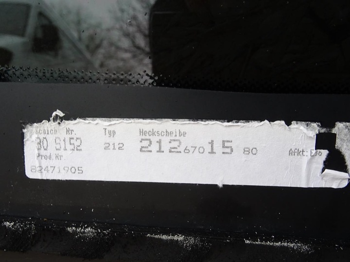 фото №7, Mercedes e класс w212 sedan стекло зад задняя 10r 2010 год