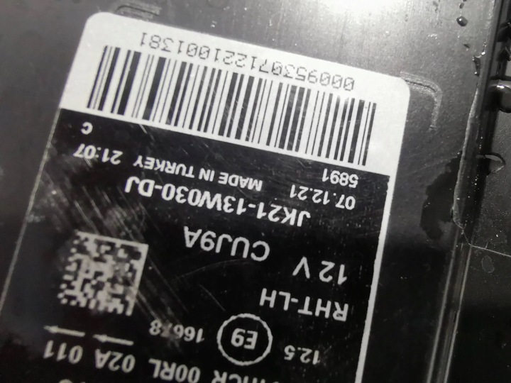 фото №6, Лампа лівий перед transit custom рестайлінг jk2113w030-dj оригінал зчеплення ідеальний стан !!!