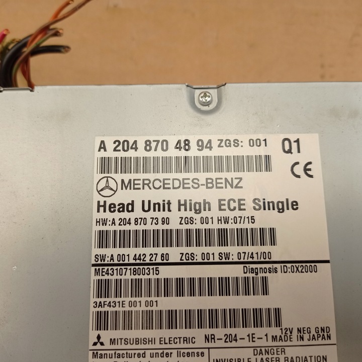 фото №3, Mercedes c-klasa w204 радіо навігація a2048704894