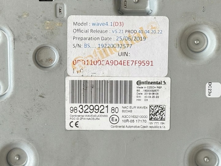 фото №11, Радио навигация считыватель дисплей комплект opel granland x 9832992180