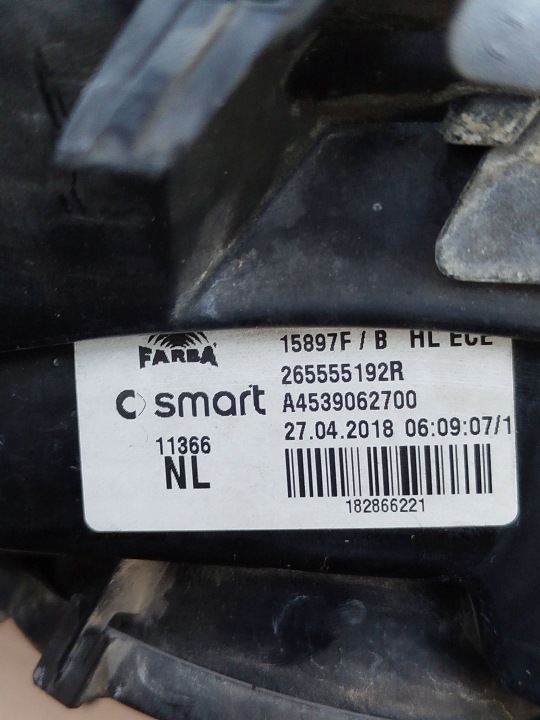 фото №9, Фара задняя левая сторона smart forfour ii w453 a4539062700