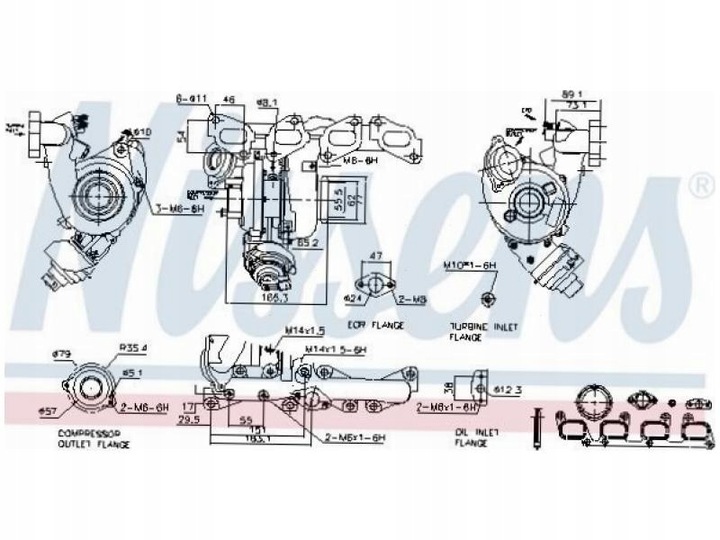 фото №2, Турбонагнетатель seat alhambra 2.0 10-13 leon 1p 2.0 06-12 altea 2.0 07-13