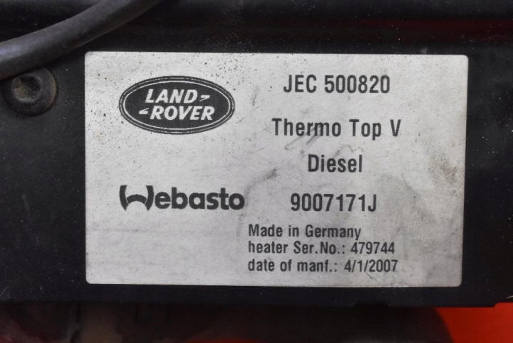фото №10, Вебасто отопление jec500820 9007171j range rover sport 1 i l320 2.7 tdv6