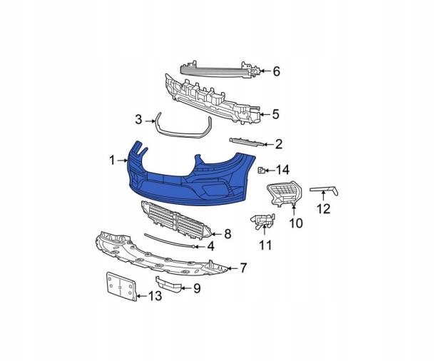 фото №10, Передний бампер do chrysler pacifica 2021- 68632268aa