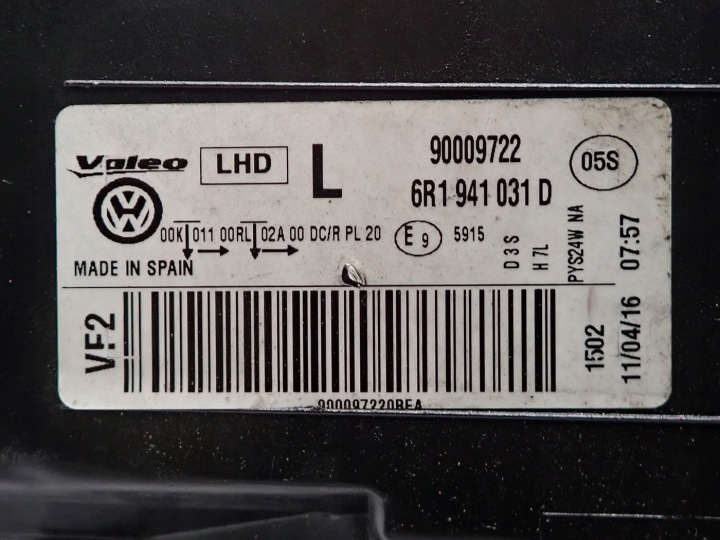 фото №13, Комплектный перед капот бампер eur оригинал vw volkswagen polo cross 6c 6r v 16r
