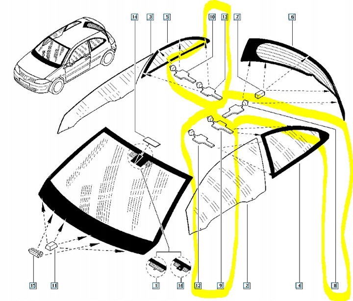 фото №9, Кронштейн стёкла renault clio iii оригинальный номер 7700422141