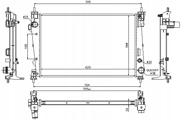 фото №1, Nissens радіаторів двигуна alfa romeo giulietta 1.6