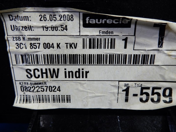 фото №6, Панель роздавальна ремені подушка безпеки датчик vw passat b6