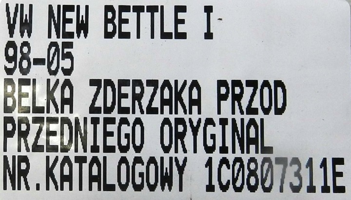 фото №12, Балка бампера перед передня vw new beetle 1c0807311e