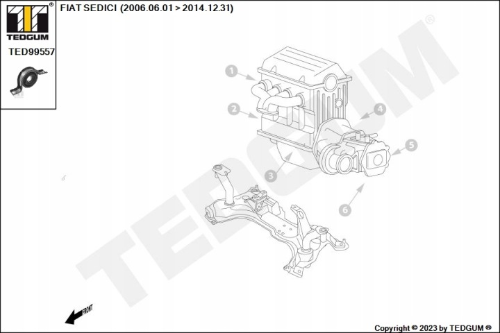фото №10, Поддержка вала fiat sedici 1,9d 06-11 з подшипник