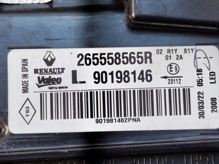 фото №9, Фара левая зад led европа 265558565r renault megane iv рестайлинг универсал