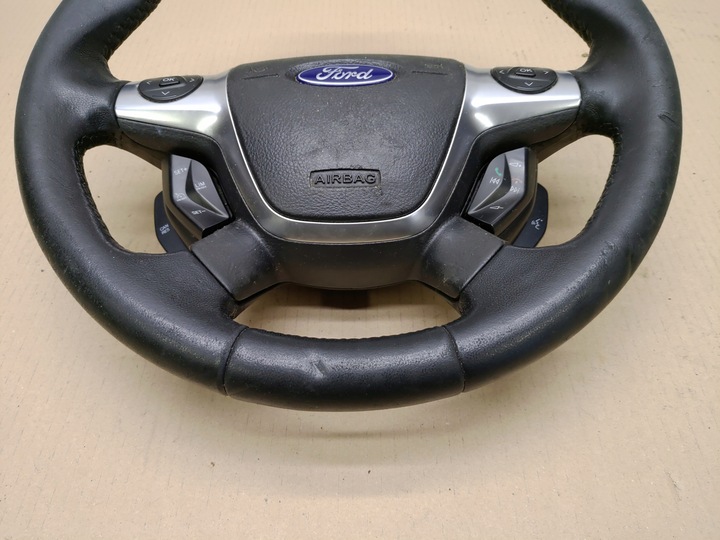 фото №6, Руль + подушка безопасности мультифункция кожа ford c-max mk2 ii годы 2010-2014